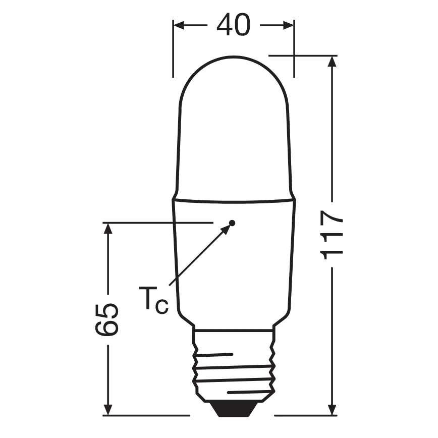 LED-dæmpbar pære STICK E27/11W/230V 4000K CRI 90 - Osram