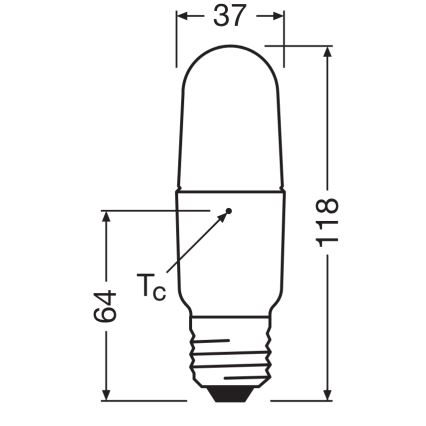 LED-dæmpbar pære STICK E27/8,5W/230V 4000K - Osram