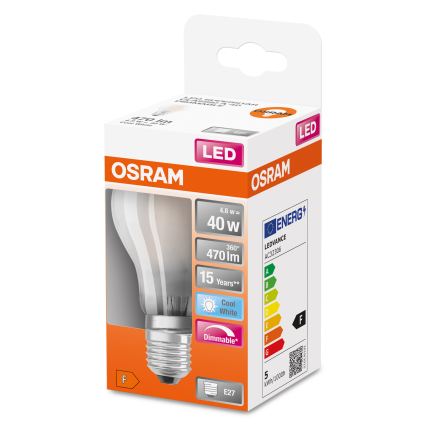 LED-dæmpbar pære SUPERSTAR CLASSIC A60 E27/4,8W/230V 4000K - Osram