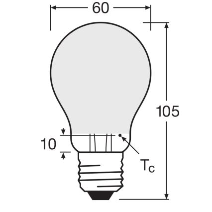 LED-dæmpbar pære SUPERSTAR CLASSIC A60 E27/4,8W/230V 4000K - Osram