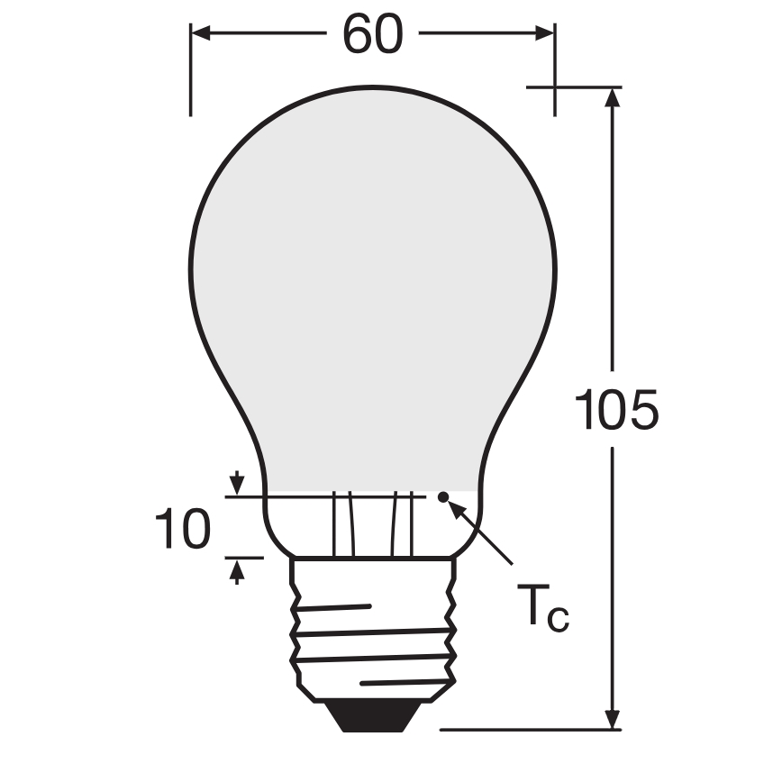 LED-dæmpbar pære SUPERSTAR CLASSIC A60 E27/4,8W/230V 4000K - Osram