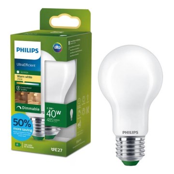 LED dæmpbar pære ULTRAEFFICIENT Philips A60 E27/2,3W/230V 2700K