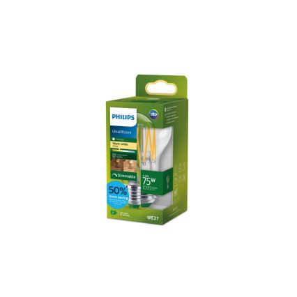 LED dæmpbar pære ULTRAEFFICIENT VINTAGE Philips A60 E27/5,2W/230V 2700K