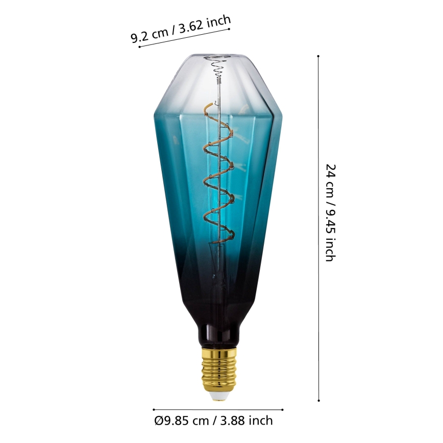 LED dæmpbar pære VINTAGE E27/4W/230V 2000K blå - Eglo 110235
