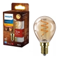 LED-dæmpbar pære VINTAGE Philips P45 E14/3W/230V 2200K