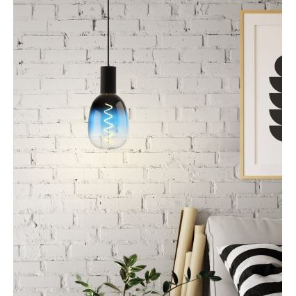 LED dæmpbar pære VINTAGE T120 E27/4W/230V 2000K blå - Eglo 110224