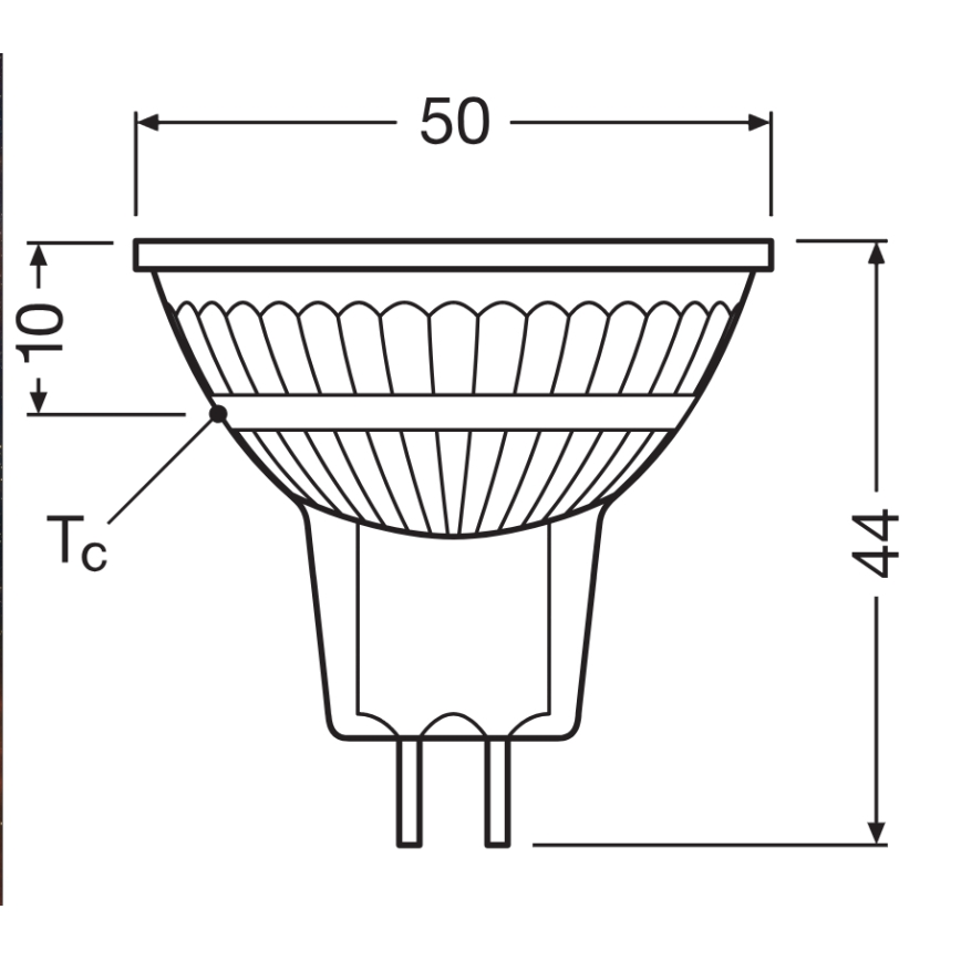 LED-dæmpbar reflektorpære MR16 GU5,3/3,4W/12V 4000K 36° Ra 90 - Ledvance