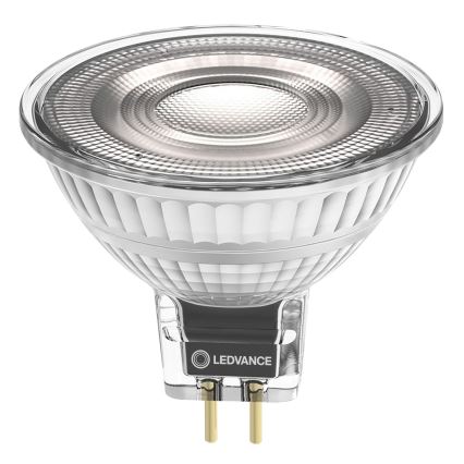 LED-dæmpbar reflektorpære MR16 GU5,3, 5,3 W/12 V, 3000 K, 36°, CRI 97 - Ledvance