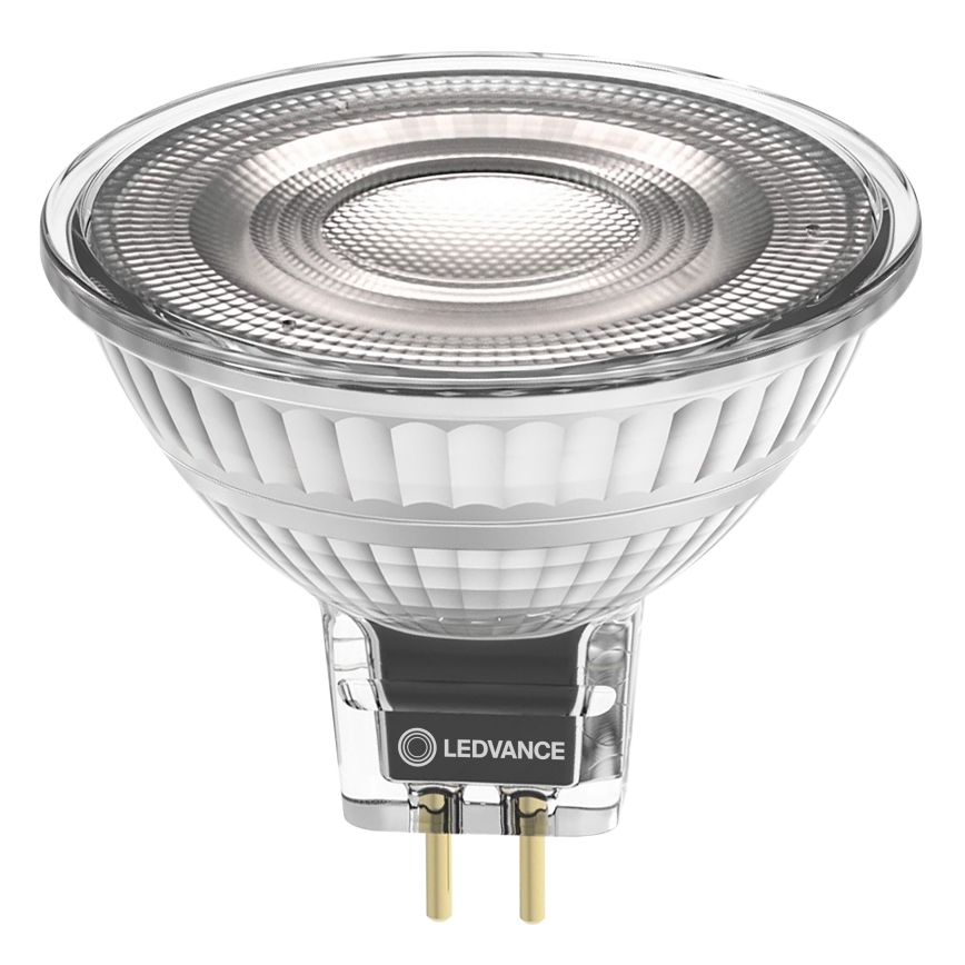 LED-dæmpbar reflektorpære MR16 GU5,3, 5,3 W/12 V, 3000 K, 36°, CRI 97 - Ledvance