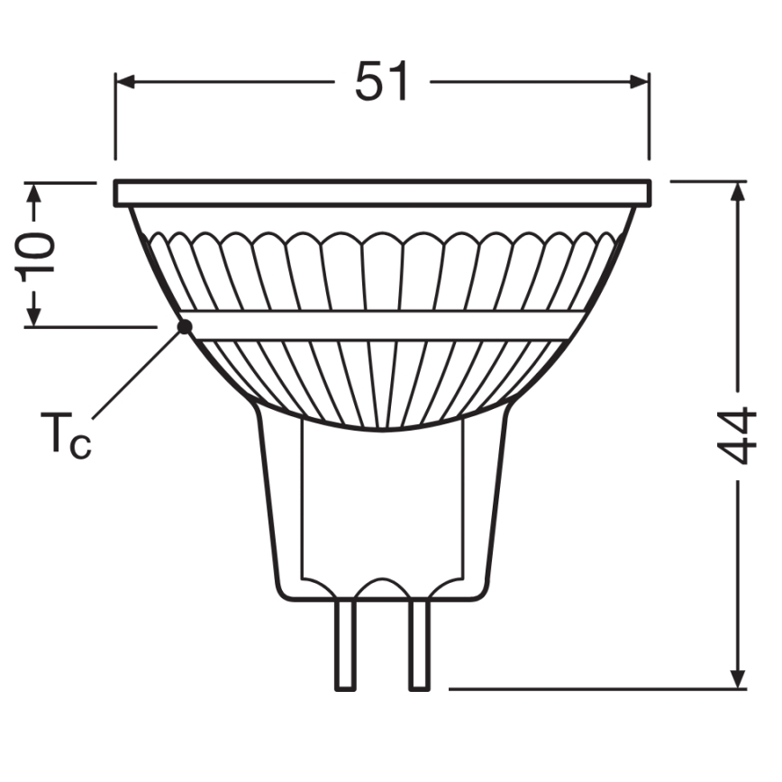 LED-dæmpbar reflektorpære MR16 GU5,3, 5,3 W/12 V, 3000 K, 36°, CRI 97 - Ledvance