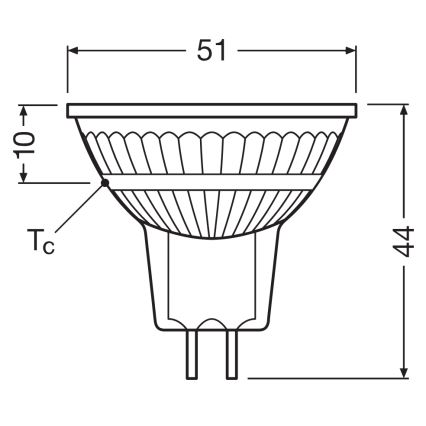 LED dæmpbar reflektorpære MR16 GU5,3/5,3W/12V 4000K 36° CRI 97 - Ledvance
