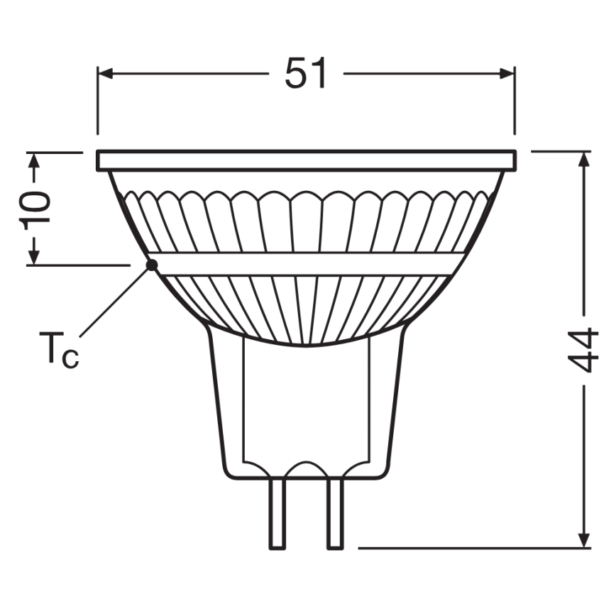 LED dæmpbar reflektorpære MR16 GU5,3/5,3W/12V 4000K 36° CRI 97 - Ledvance