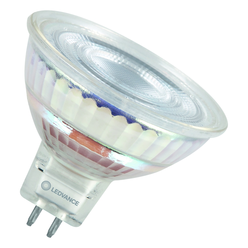 LED-dæmpbar reflektorpære MR16 GU5,3/6,6W/12V 3000K 36° CRI 97 - Ledvance