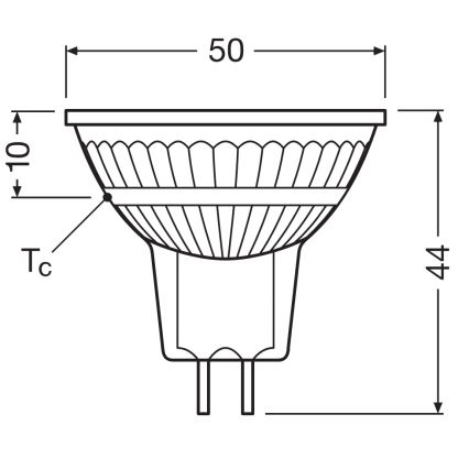 LED-dæmpbar reflektorpære MR16 GU5,3/6,6W/12V 3000K 36° CRI 97 - Ledvance