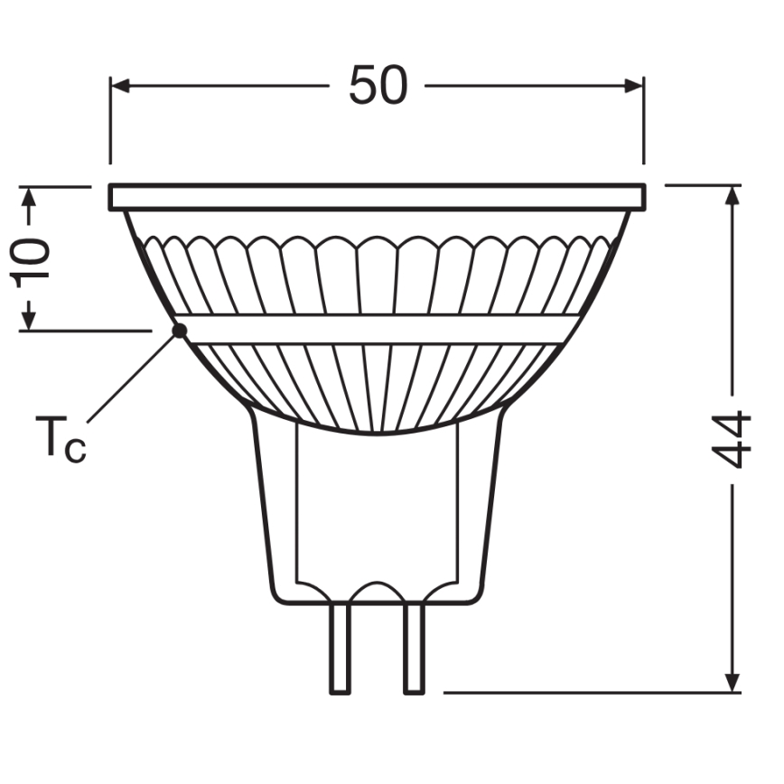 LED-dæmpbar reflektorpære MR16 GU5,3/6,6W/12V 3000K 36° CRI 97 - Ledvance