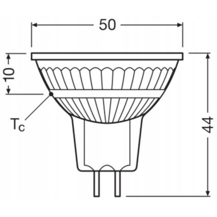 LED dæmpbar spotpære MR16 GU5,3/6,8W/12V 4000K 36° CRI 90 - Ledvance