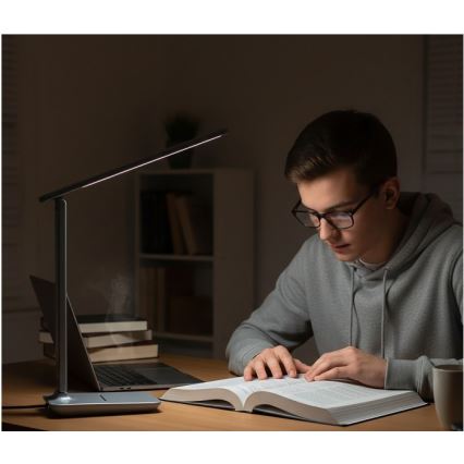 LED-dæmpbar skrivebordslampe NOBLITE N LED/7W/230V 3000/4000/6500K, grå