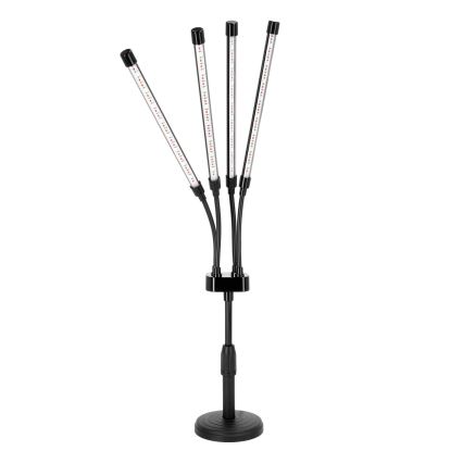 LED-dæmpbar fleksibel bordlampe til dyrkning af planter VITARO 4xLED/10W/230V sort