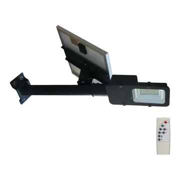 LED Dæmpbar Solcelle Gadelampe LED/50W/6,4V 4000K IP65 50000 mAh + fjernbetjening
