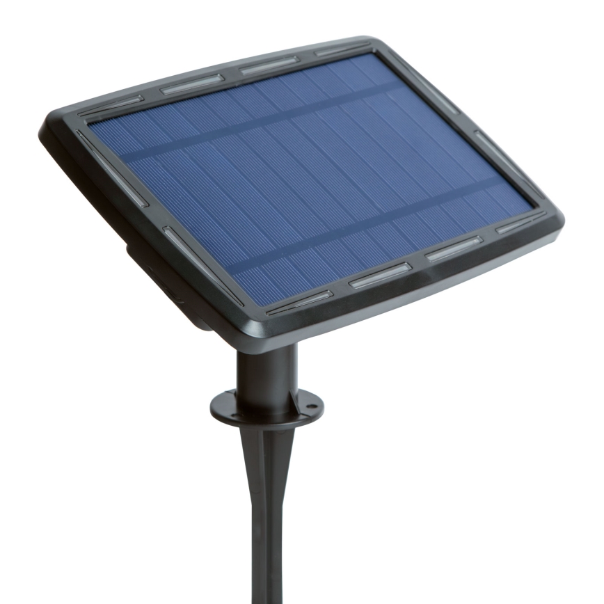 Dæmpbar LED-solcelledrevet lyskæde 25xLED/1,5W/3,7/5V 2700-10000K 2200 mAh 15 m IP65 sort + fjernbetjening