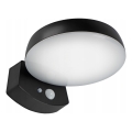 LED dæmpbar solcelle-væglampe med sensor LED/3W/3,7V 1800 mAh IP54 sort