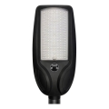 LED dæmpbar solcelledrevet gadelygte med sensor VENICE LED/200W/3,2V 12000 mAh IP65 sort + fjernbetjening