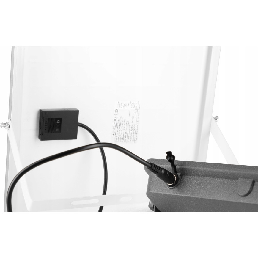 LED dæmpbar solcelleprojektør LED/150W/3,2V 5000K 15000 mAh IP65 sort + fjernbetjening