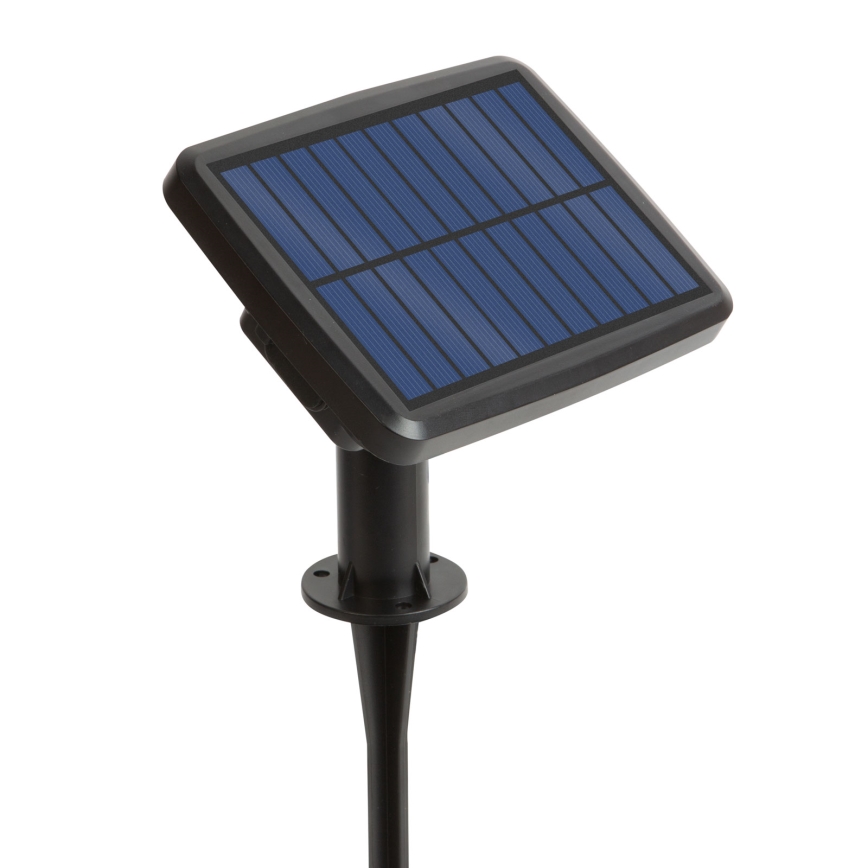 Dæmpbar LED solcelledrevet lyskæde 15 x LED/1,5W/3,7/5V 2700-10000K 2200 mAh 9 m IP65 sort + fjernbetjening