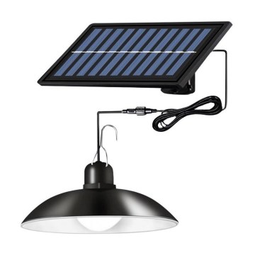 LED Dæmpbar solcellependel på kabel med sensor LED/1,8W/3,7V IP44 6500K 1600 mAh + fjernbetjening