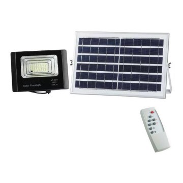 LED Dæmpbar solcelleprojektør LED/12W/3,2V 6000K IP65 5000 mAh + fjernbetjening