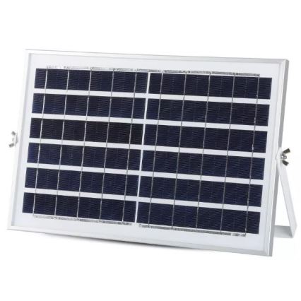 LED Dæmpbar solcelleprojektør LED/12W/3,2V 6000K IP65 5000 mAh + fjernbetjening