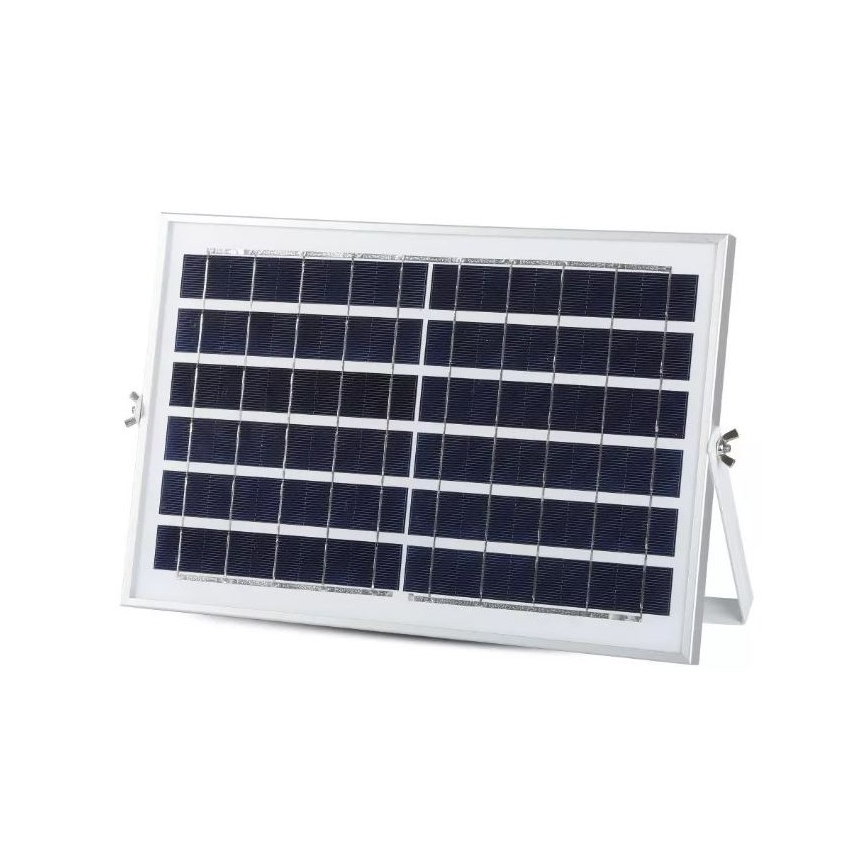 LED Dæmpbar solcelleprojektør LED/12W/3,2V 6000K IP65 5000 mAh + fjernbetjening