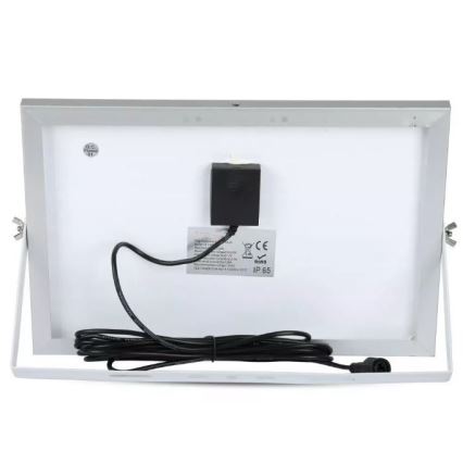 LED Dæmpbar solcelleprojektør LED/12W/3,2V 6000K IP65 5000 mAh + fjernbetjening