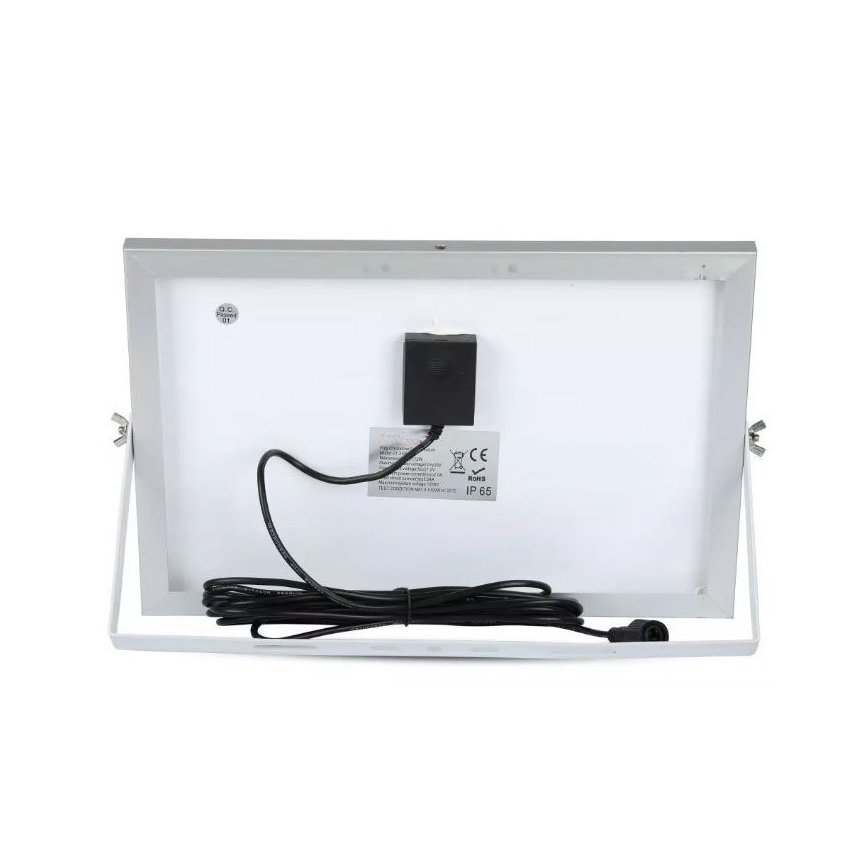 LED Dæmpbar solcelleprojektør LED/12W/3,2V 6000K IP65 5000 mAh + fjernbetjening