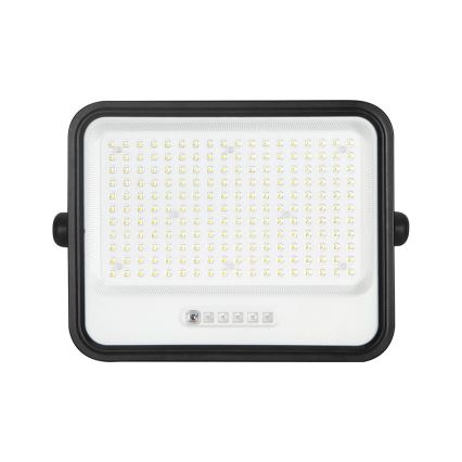 LED Dæmpbar solcellereflektor LED/400W/3,2V 2000-8000K IP65 20000 mAh sort + fjernbetjening