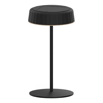 LED Dæmpbar soldrevet genopladelig bordlampe VIVIEN LED/3W/5V 2700K 1600 mAh IP54 sort