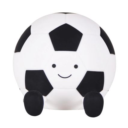 LED børnelampe m. touch-funktion dæmpbar FOOTBALL LED/2W/5V USB 1200 mAh hvid/sort