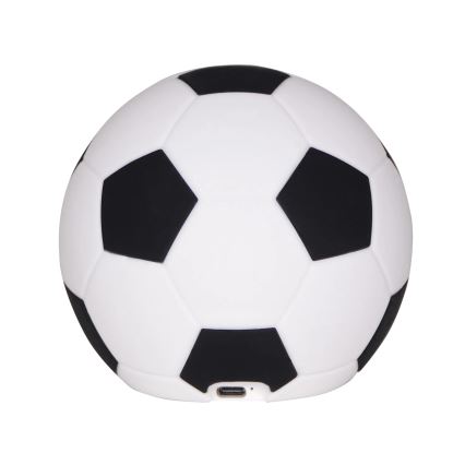 LED børnelampe m. touch-funktion dæmpbar FOOTBALL LED/2W/5V USB 1200 mAh hvid/sort