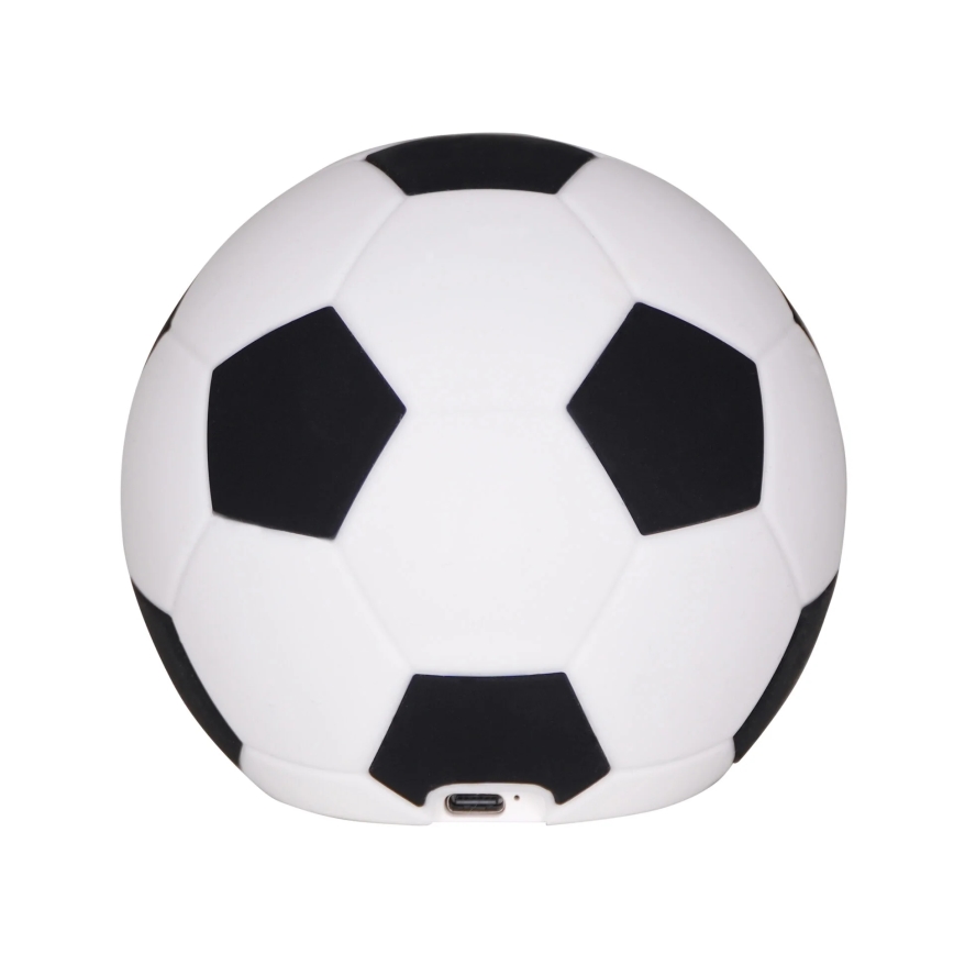 LED børnelampe m. touch-funktion dæmpbar FOOTBALL LED/2W/5V USB 1200 mAh hvid/sort