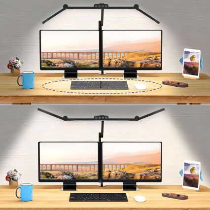 LED Dæmpbar berøringsfølsom fleksibel bordlampe LED/24W/230V 3000-6500K CRI 92 sort