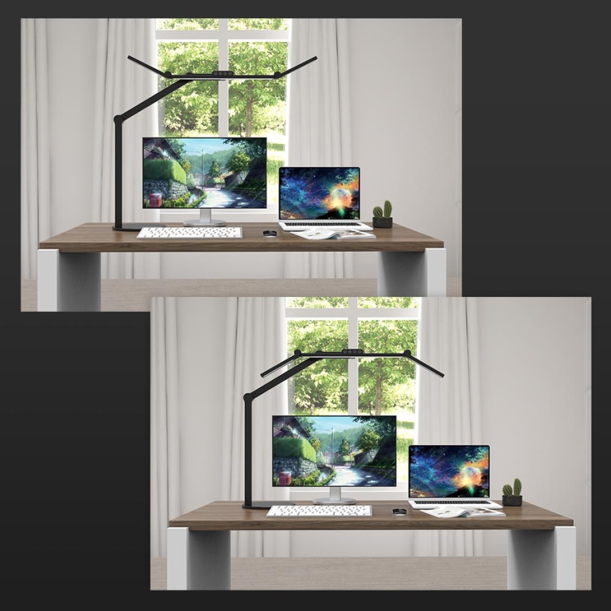 LED Dæmpbar berøringsfølsom fleksibel bordlampe LED/24W/230V 3000-6500K CRI 92 sort