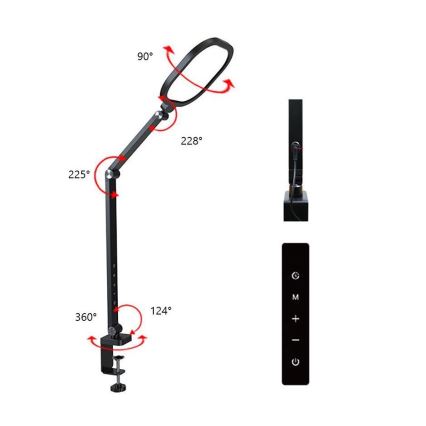 LED Dæmpbar touch-funktion fleksibel bordlampe POINTIQ LED/15W/230V 3000-6500K CRI 96 sort