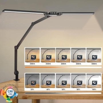 LED Dæmpbar touch-funktion fleksibel bordlampe POINTIQ LED/24W/230V 3000-6500K CRI 92 sort