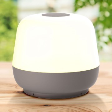 LED Dæmpbar touch-funktion udendørs bordlampe SAMBA LED/1,2W/5V USB 1200 mAh IP44 grå