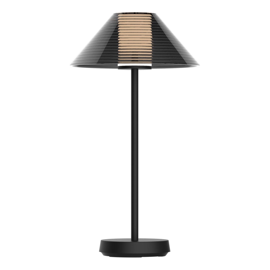 LED Dæmpbar touch-funktion udendørs bordlampe SERENGETI LED/3,4W/5V USB 3600 mAh IP44 sort