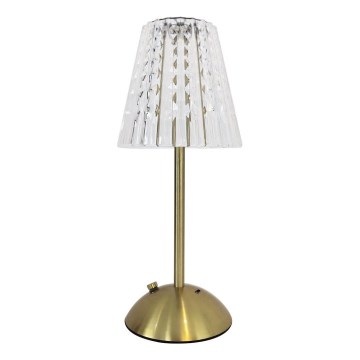 LED Dæmpbar Touch Opladelig Bordlampe ELBA LED/1,6W/800 mAh 3000/4000/6000K guld/klar