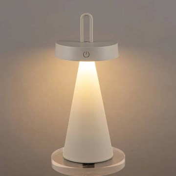 LED dæmpbar udendørs genopladelig berøringsbetjent bordlampe HALO LED/1,5W/3,7V 3000 mAh IP44 grå