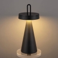 LED dæmpbar udendørs genopladelig berøringsbetjent bordlampe HALO LED/1,5W/3,7V 3000 mAh IP44 sort