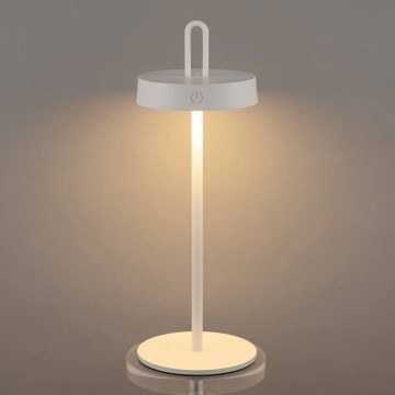 LED-dæmpbar udendørs genopladelig berøringsbetjent bordlampe SHINE LED/1,5W/3,7V 3000 mAh IP44 hvid