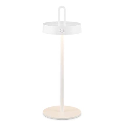 LED-dæmpbar udendørs genopladelig berøringsbetjent bordlampe SHINE LED/1,5W/3,7V 3000 mAh IP44 hvid